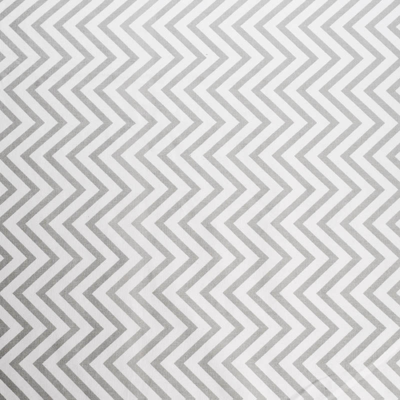Grey and white printed fabric, chevron pattern, Geometrical print