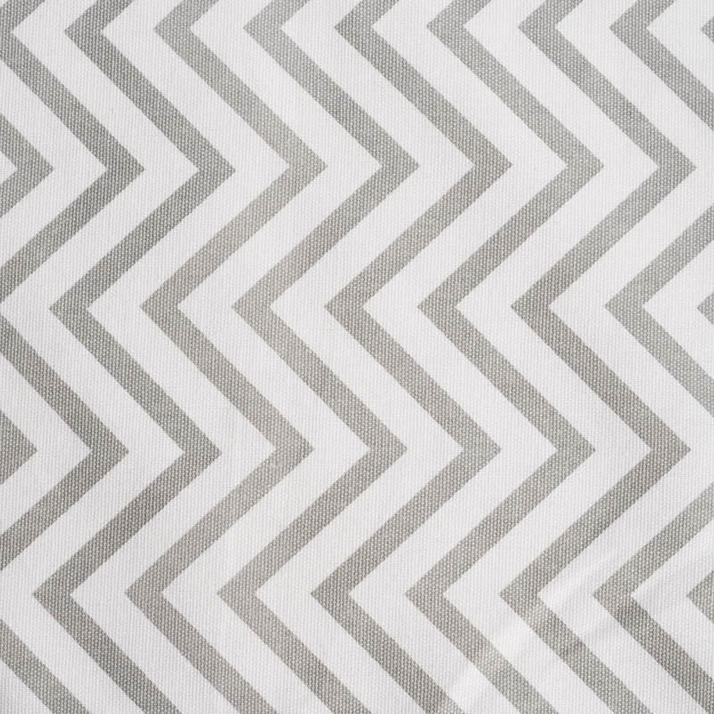 Grey and white printed fabric, chevron pattern, Geometrical print
