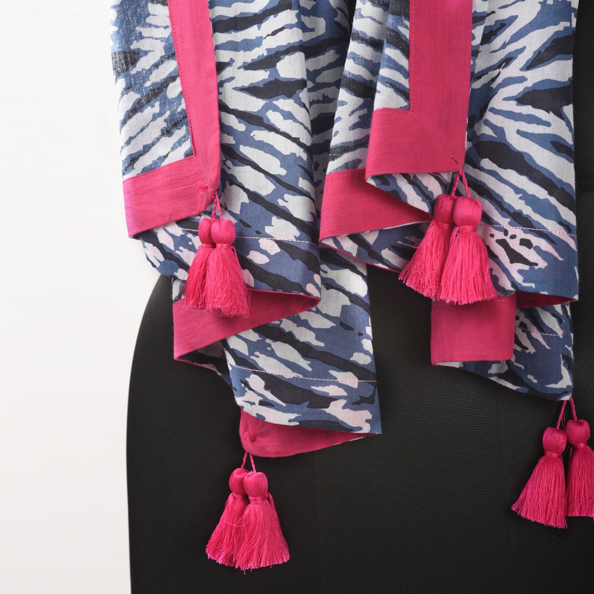 Blue Shibori print Spring Summer Scarf