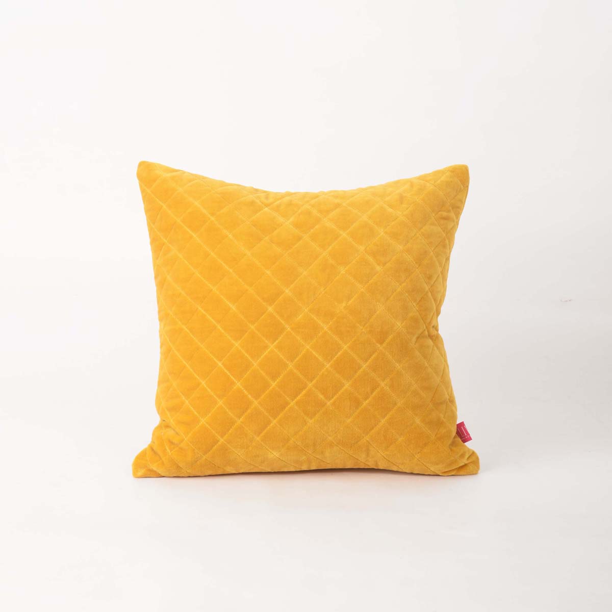 Yellow Quilted velvet pillow cover, solid colour throw pillow, colours and sizes available