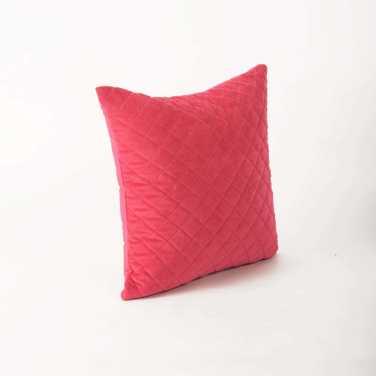 Hot Pink Quilted velvet pillow cover, solid colour throw pillow, colours and sizes available