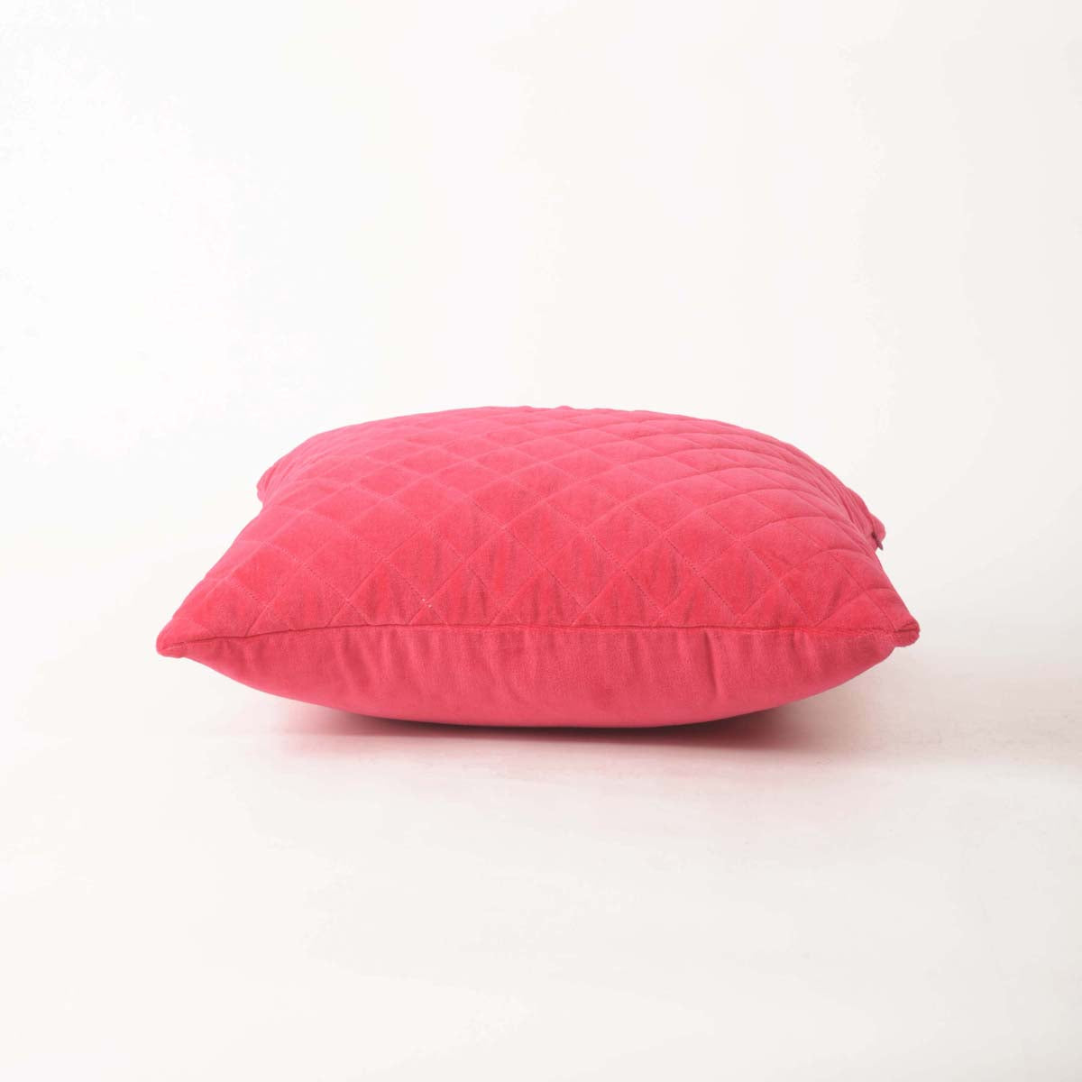 Hot Pink Quilted velvet pillow cover, solid colour throw pillow, colours and sizes available