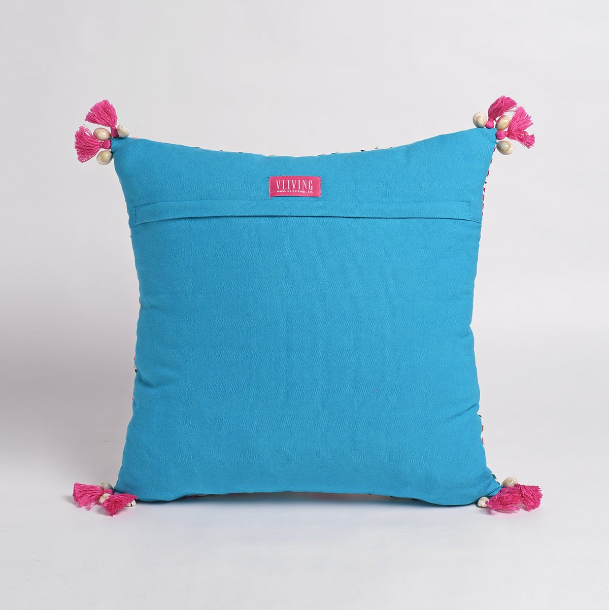 Banjara - Embroidered multicoloured Peruvian cushion cover 16X16 inches