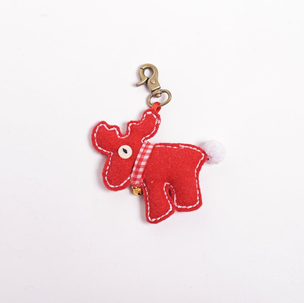 Reindeer, Christmas tree ornament, holiday charm, size 4 inches or 10 cms