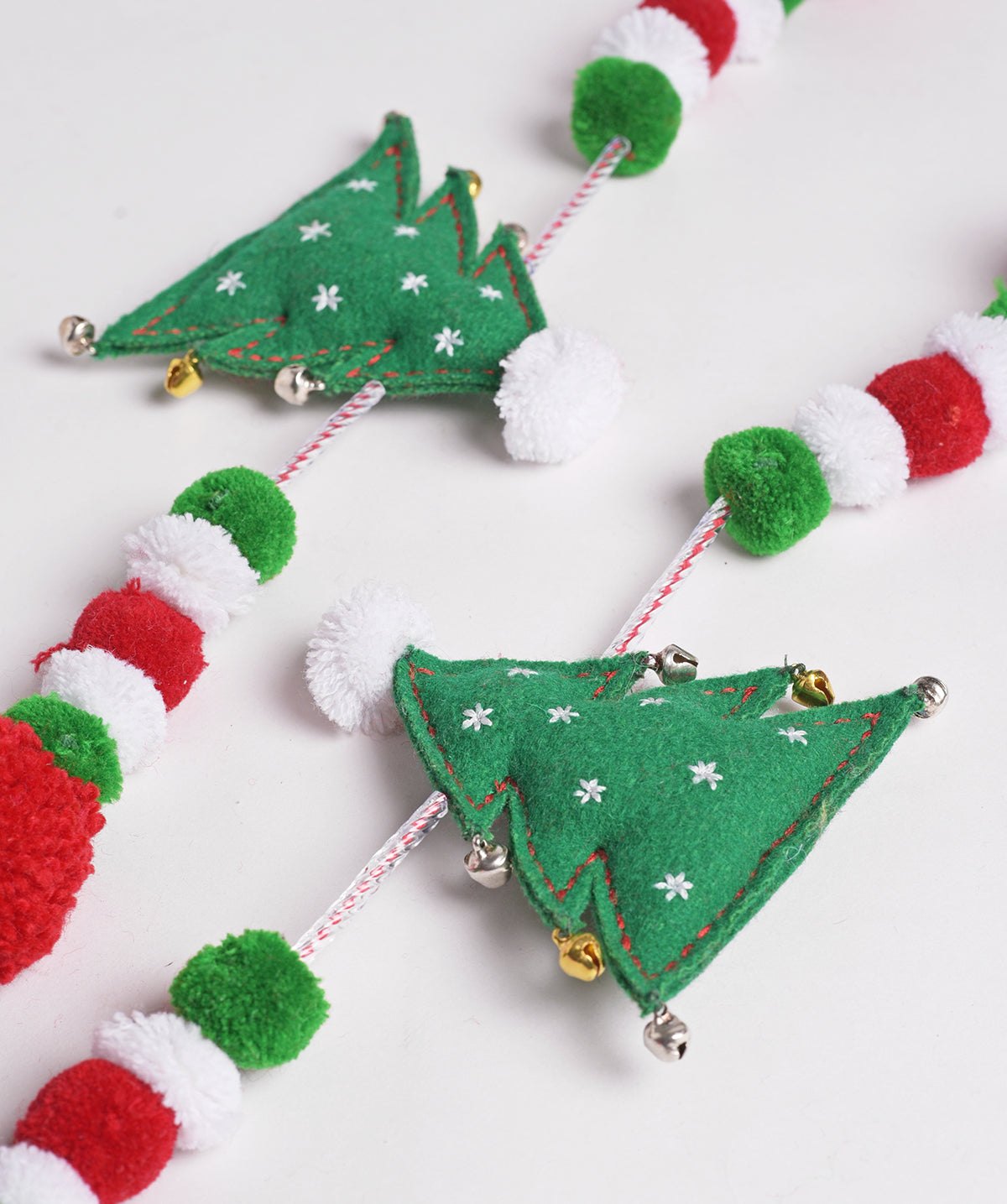 Christmas decor, Pompom garland, christmas tree, holiday decor, sizes available