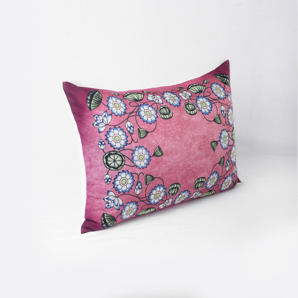 Pichwai - Lotus print rectangular pillow cover