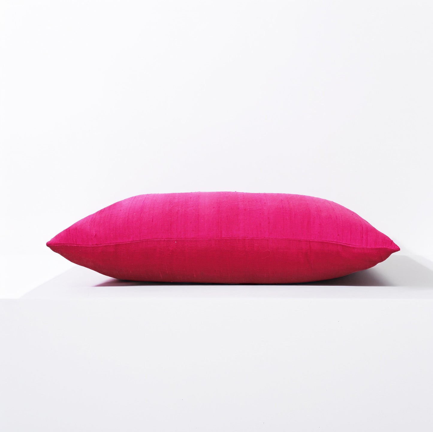 Hot pink solid pure silk pillow cover, sizes available