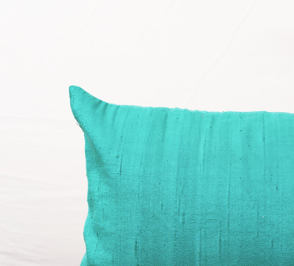 Turquoise solid pure silk pillow cover, sizes available