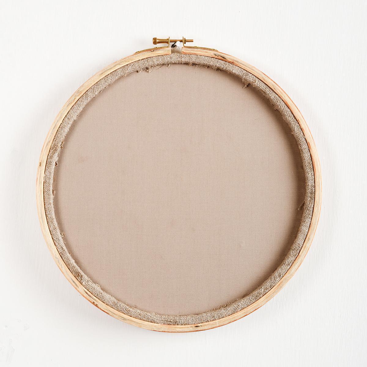 Necklace Hoop art, Indian Jewellery embroidery, linen with colors, wall decor, size 10"