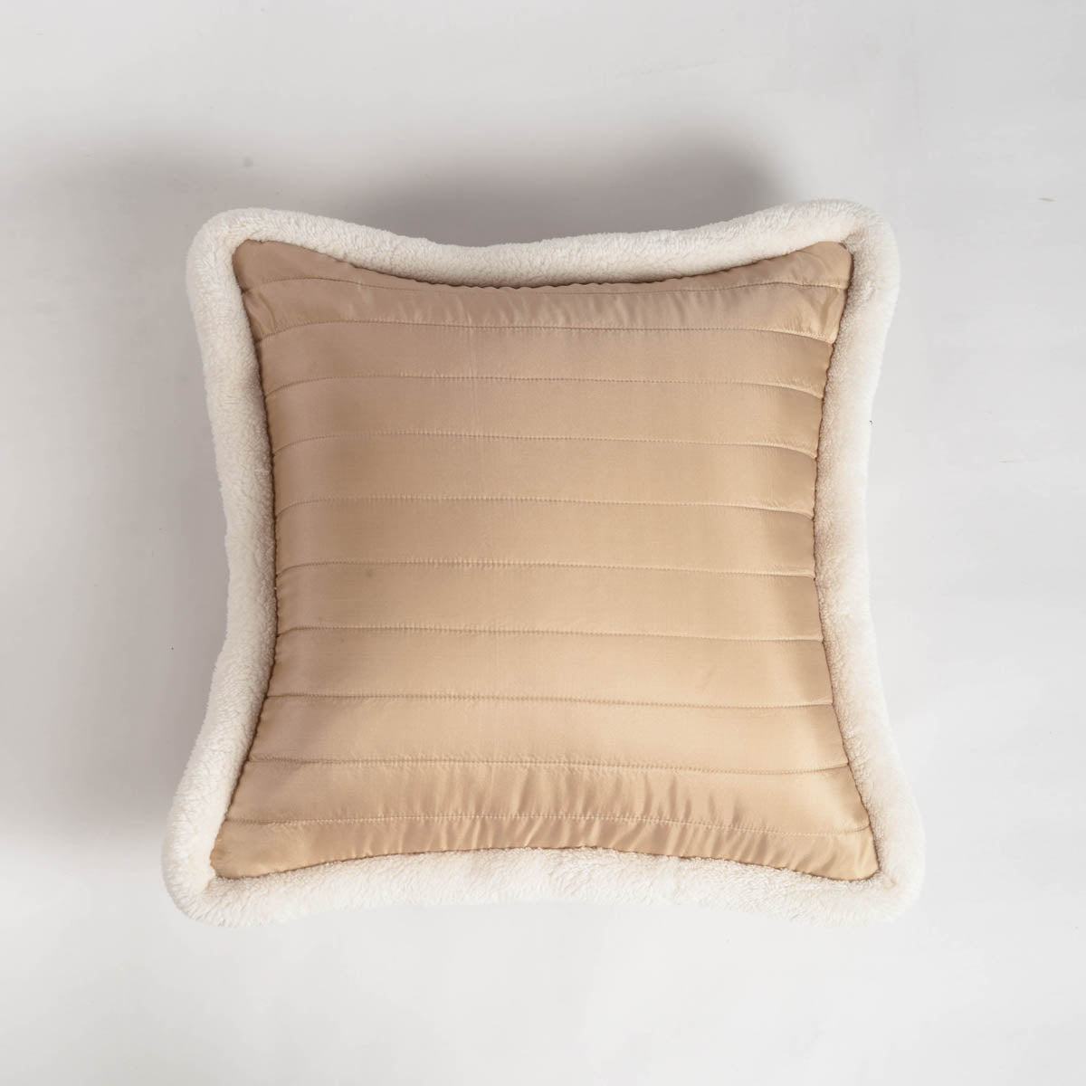 Svenska - Beige cushion cover, quilted pillow cover, scandinavian pillow