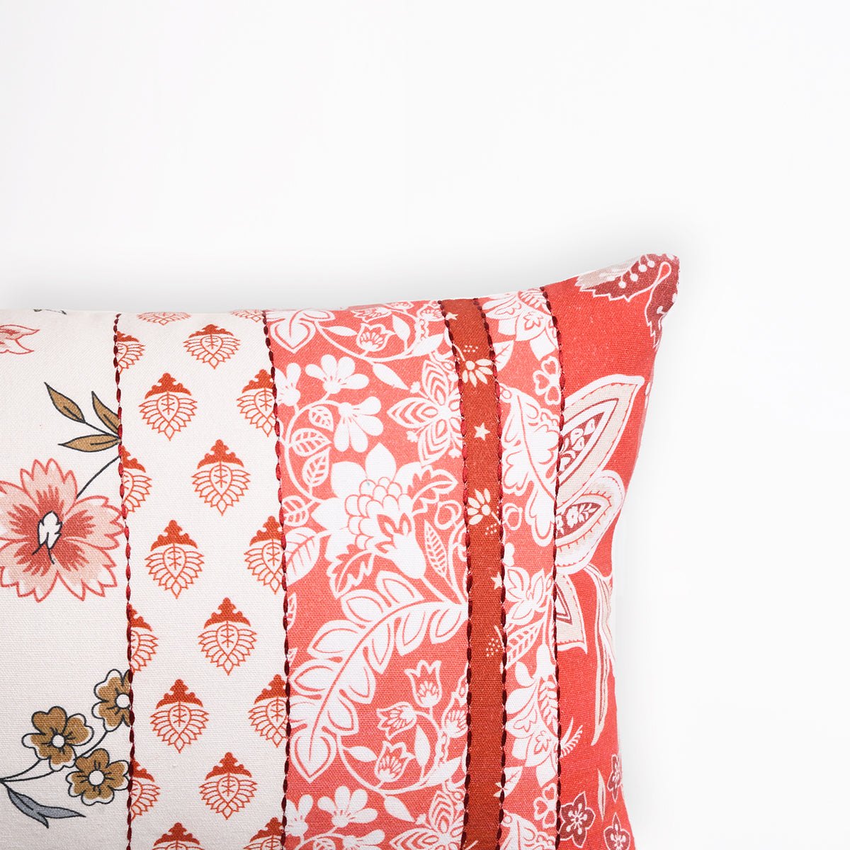 Patchwork print pillow cover, French vintage, decorative, cushion cover