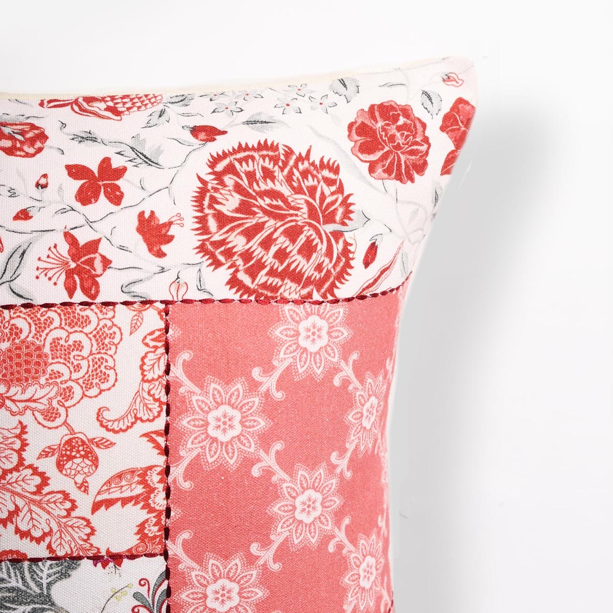 Patchwork print pillow cover, French vintage, decorative, cushion cover