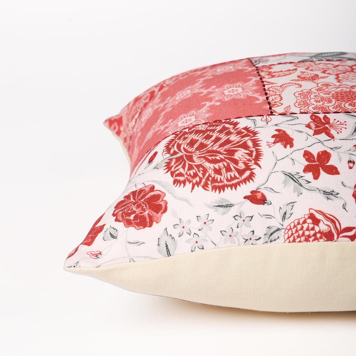 Patchwork print pillow cover, French vintage, decorative, cushion cover
