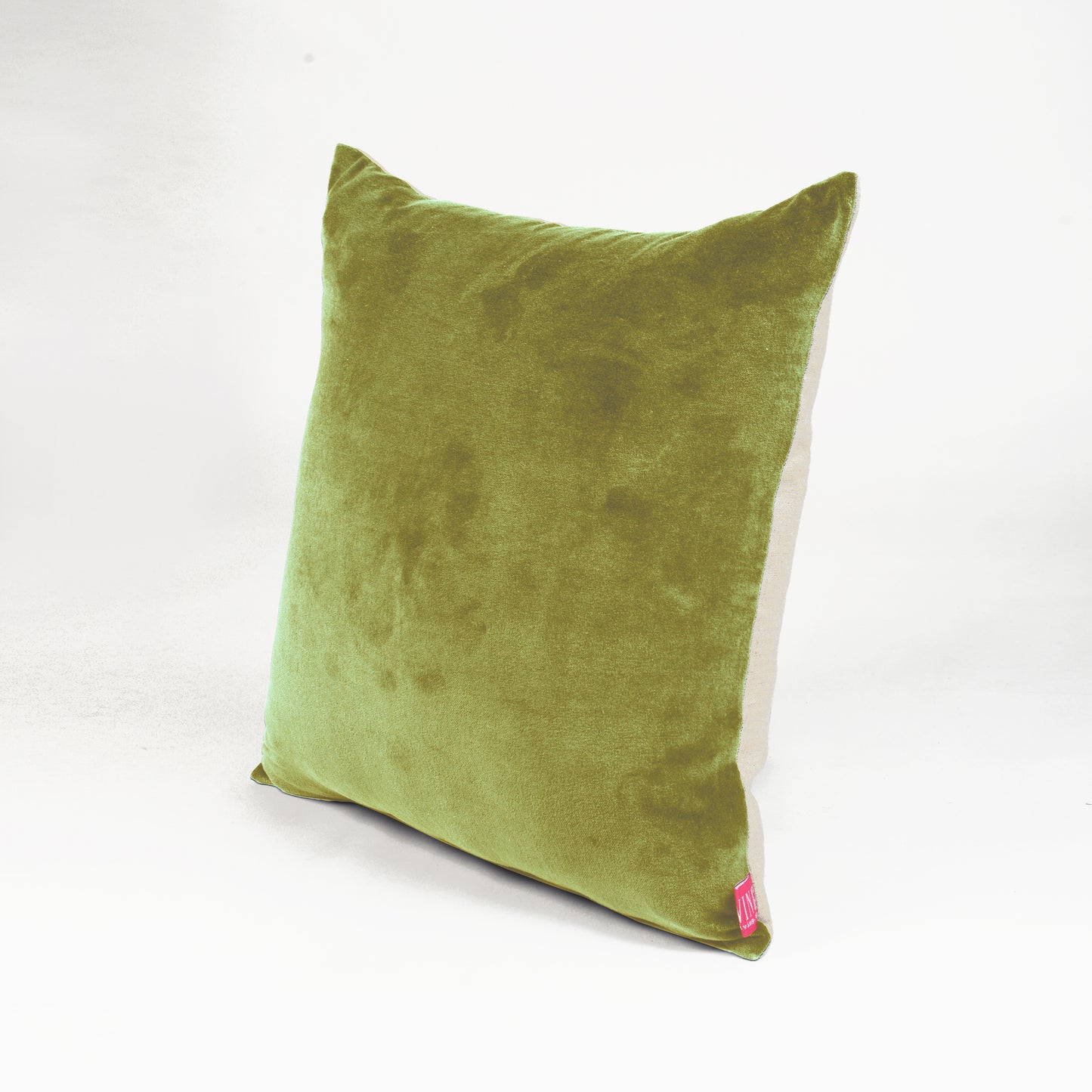 Green Velvet and Linen Reversible Cushion cover, sizes available - Vliving