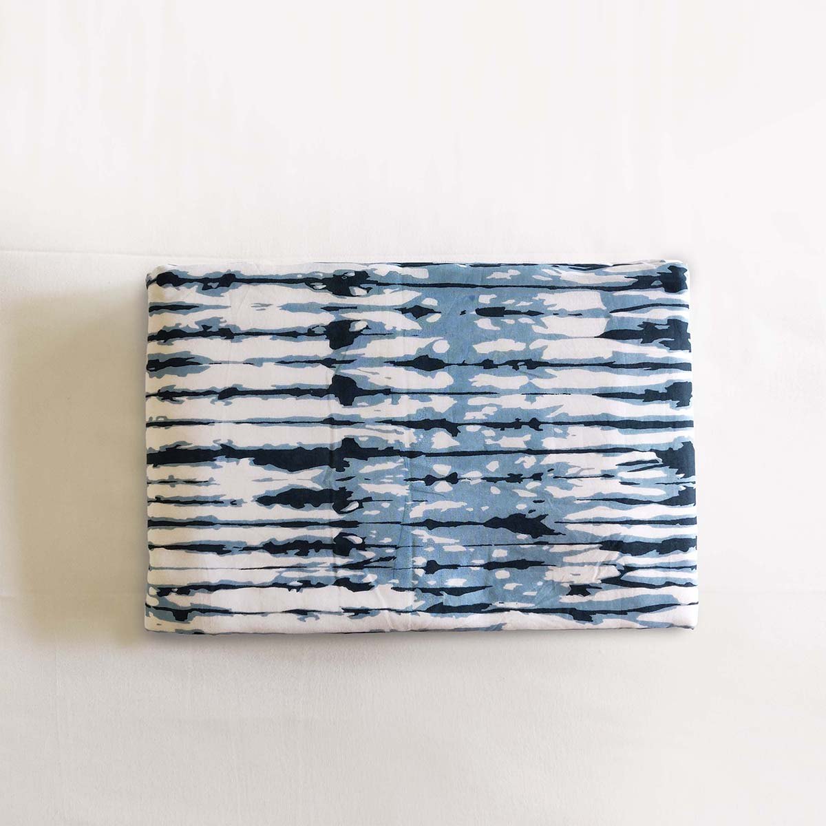 SHIBORI - Indigo stripe print soft Cotton blanket, three layer dohar, sizes available