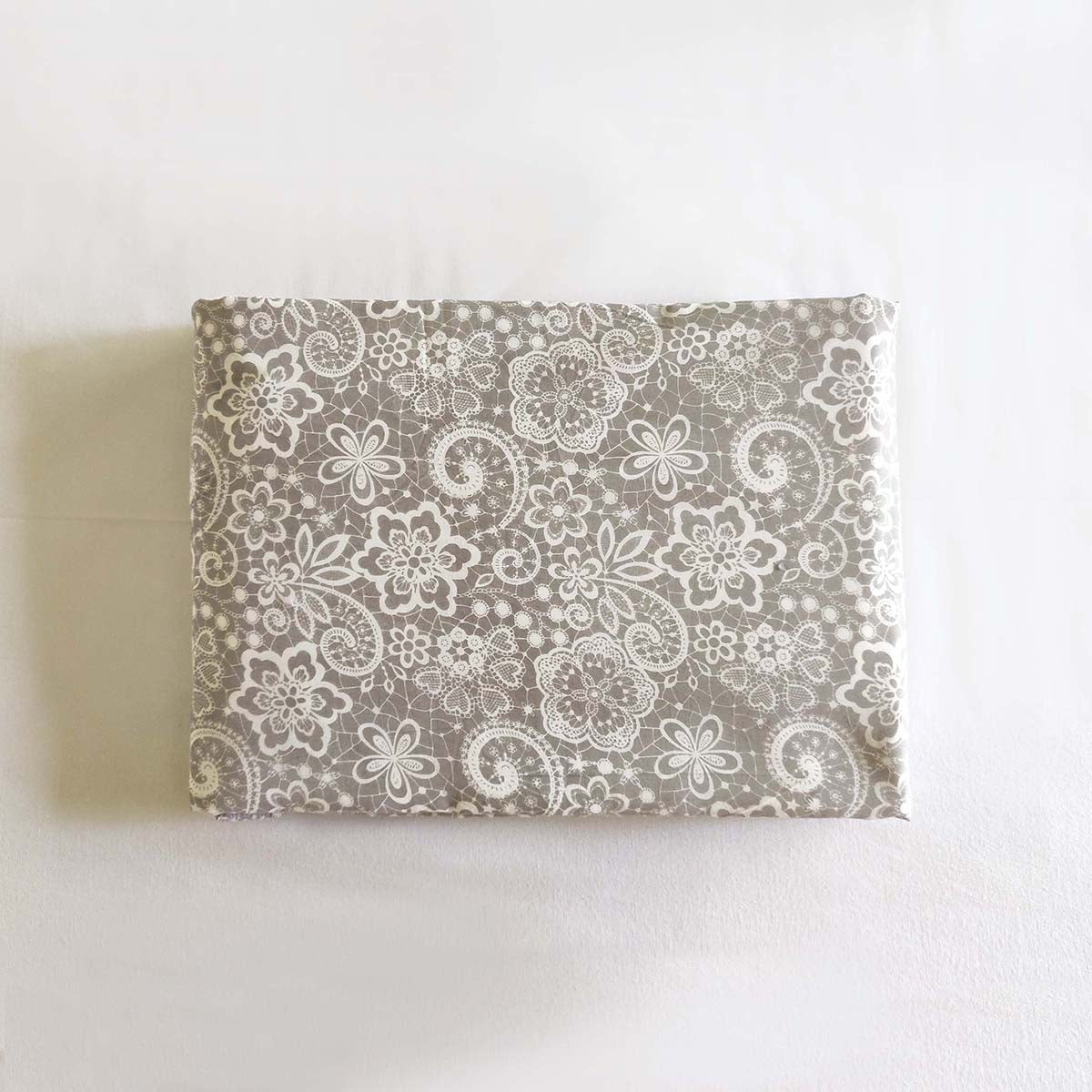 LACE print - Grey colour soft Cotton blanket, three layer dohar, sizes available