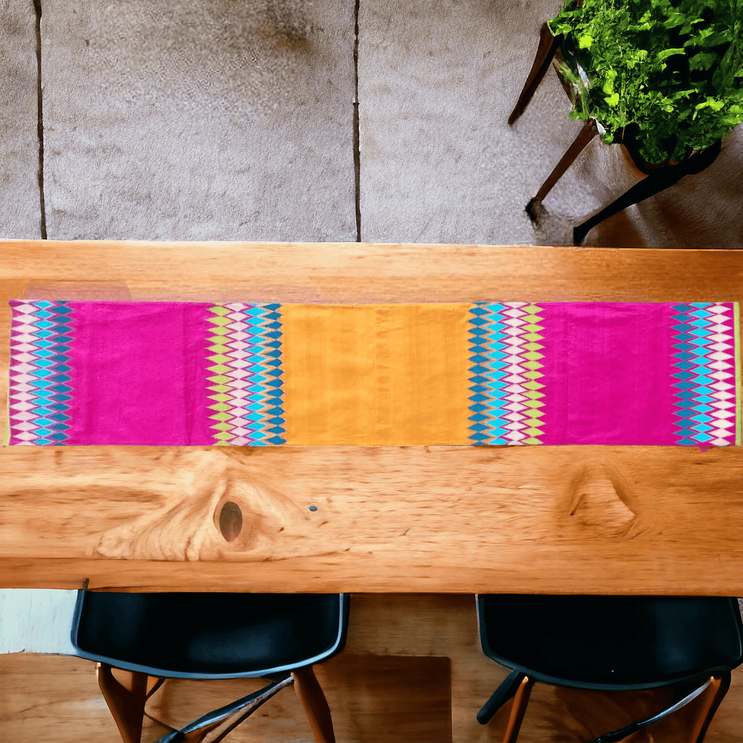 Ikat - Pure Silk Dupion Table Runner - sizes available
