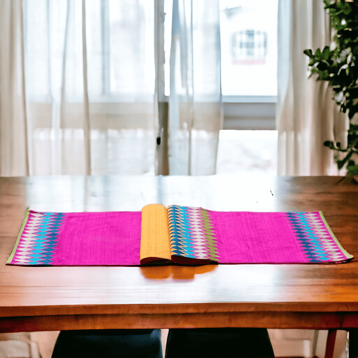 Ikat - Pure Silk Dupion Table Runner - sizes available