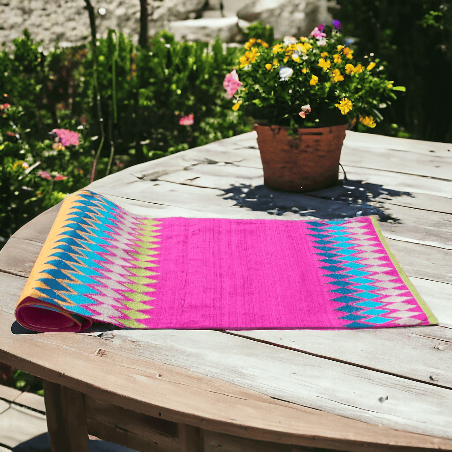 Ikat - Pure Silk Dupion Table Runner - sizes available
