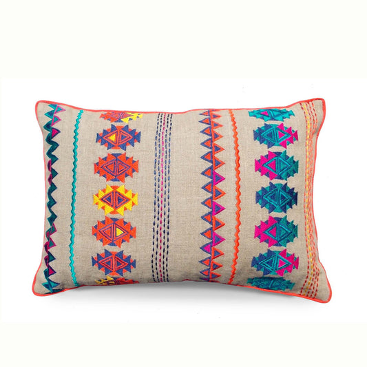 Folk - Moroccan embroidery Cushion Cover - classic kilim pattern - Vliving