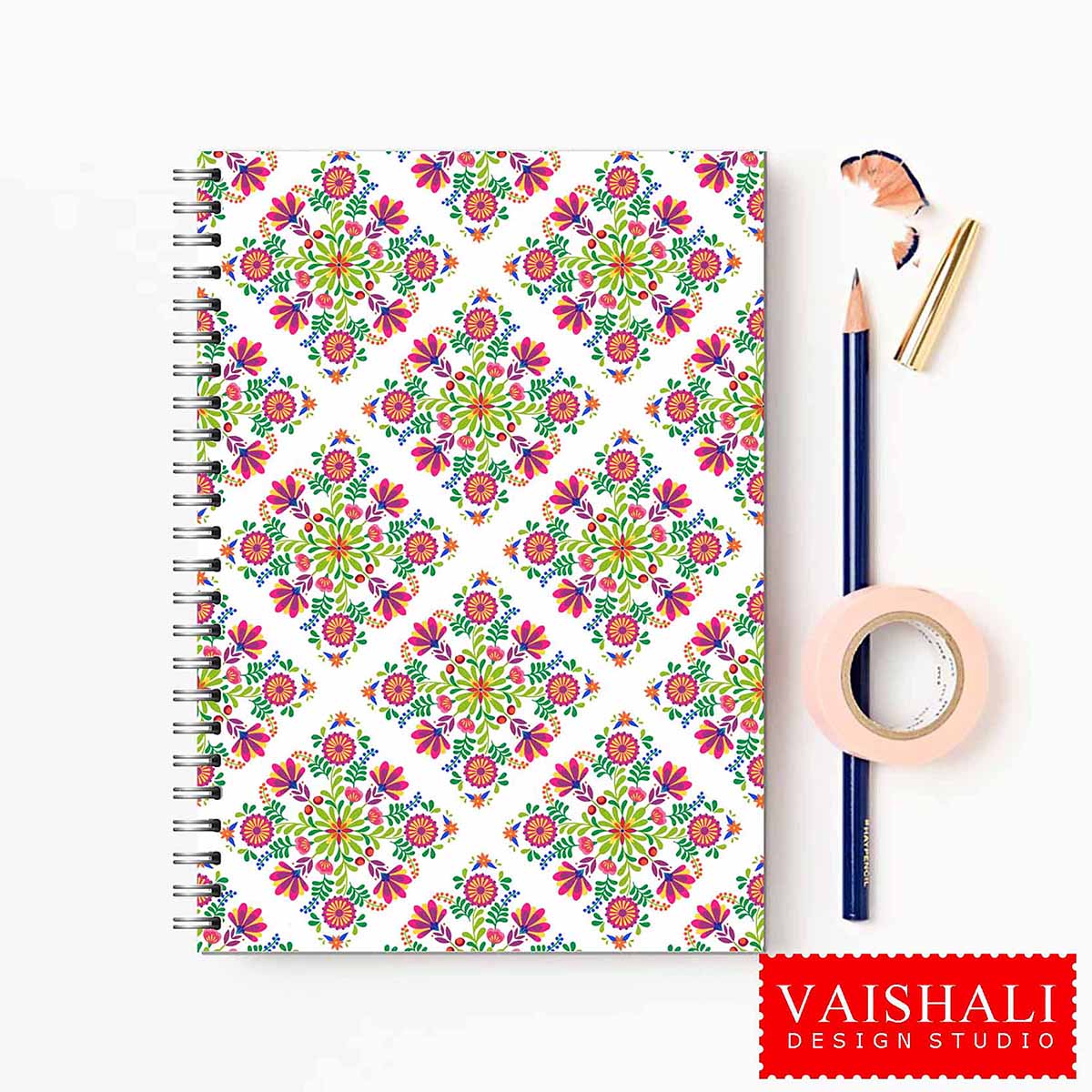 Mexican folk art print, floral pattern, seamless pattern, 4 sheets, digital print downloads