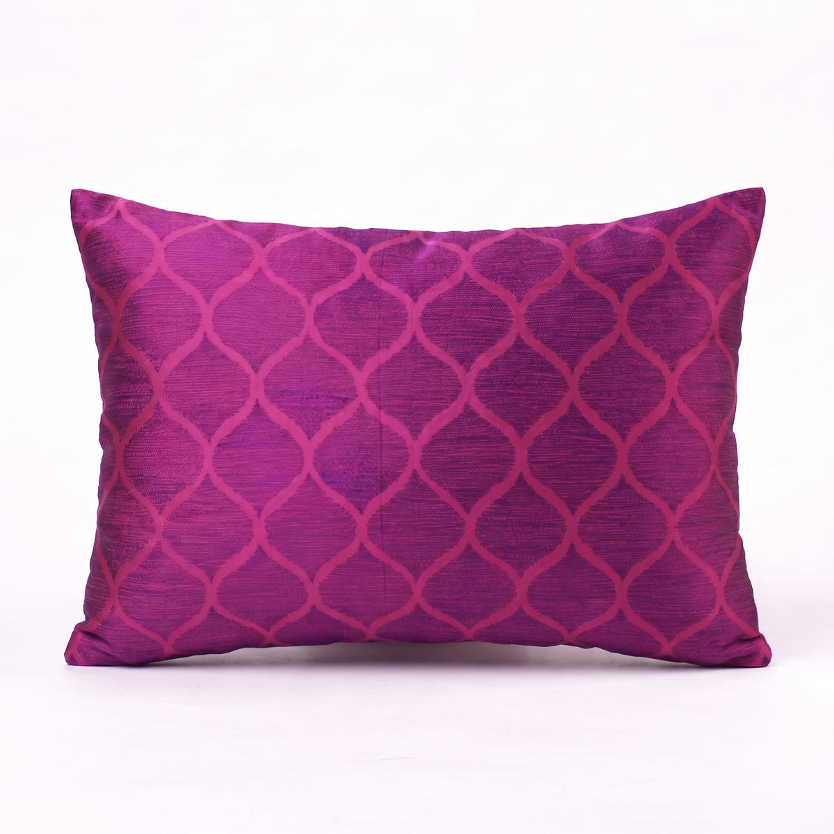 Shadow – Magenta & Purple Ogee Embroidered Cushion Cover | Poly Taffeta | 3 Sizes - Vliving