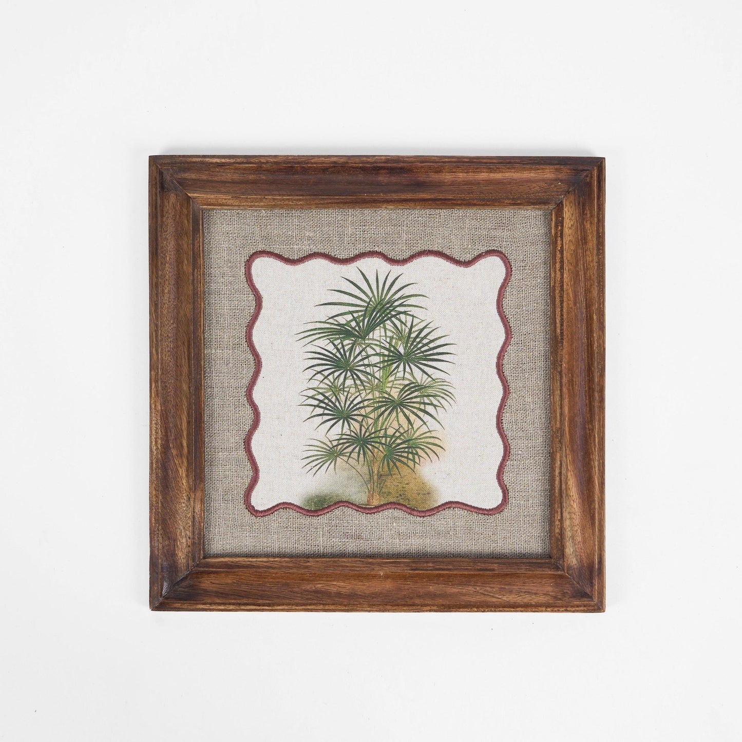BOTANICAL - PALM 6 wall art with wooden frame, 12X12 inches
