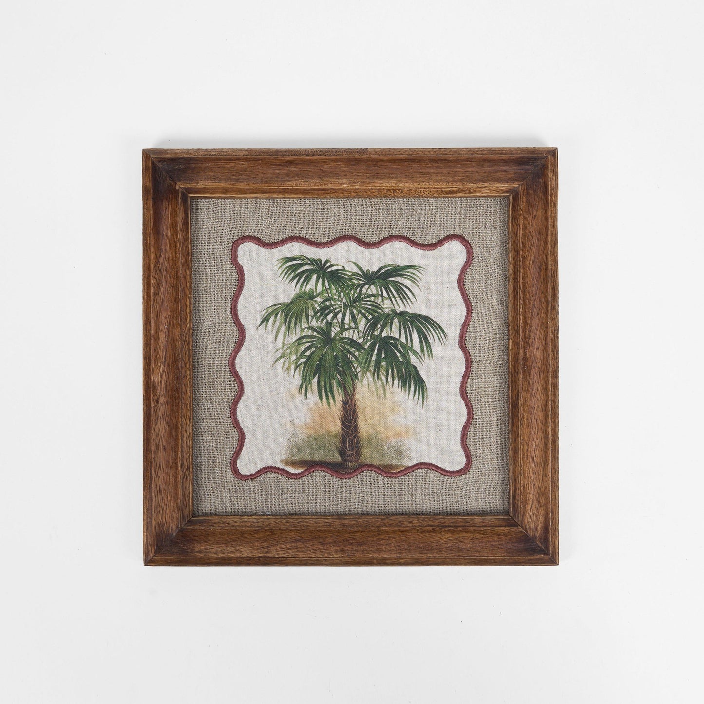 BOTANICAL - PALM 1 wall art with wooden frame, 12X12 inches