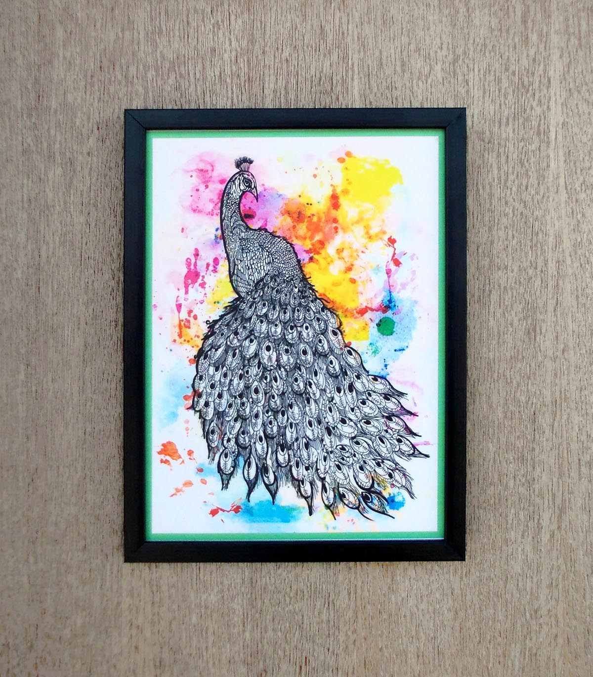 Peacock - Doodle Wall Art