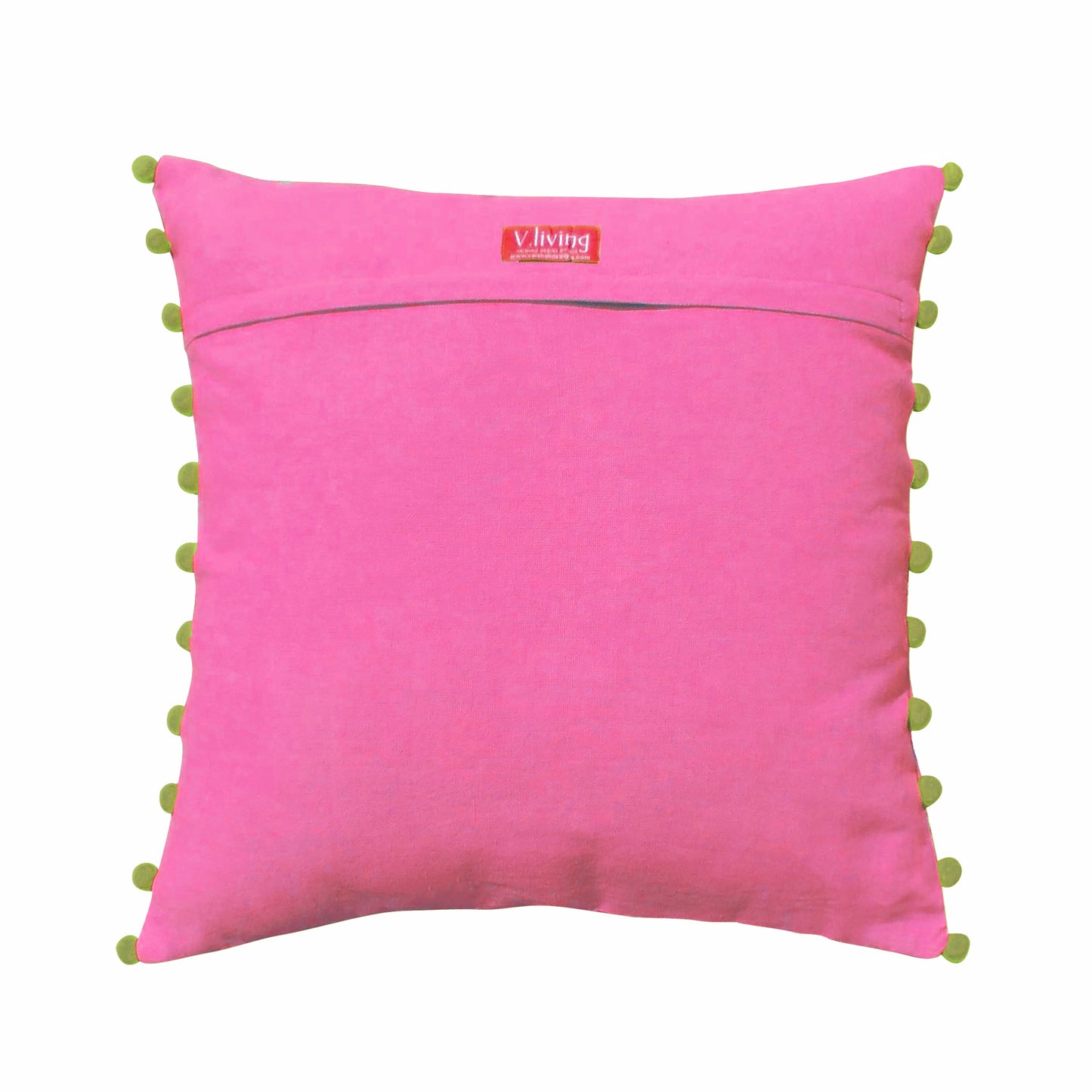 Stylized Solid - Pink rice stitch Cushion Cover - Vliving