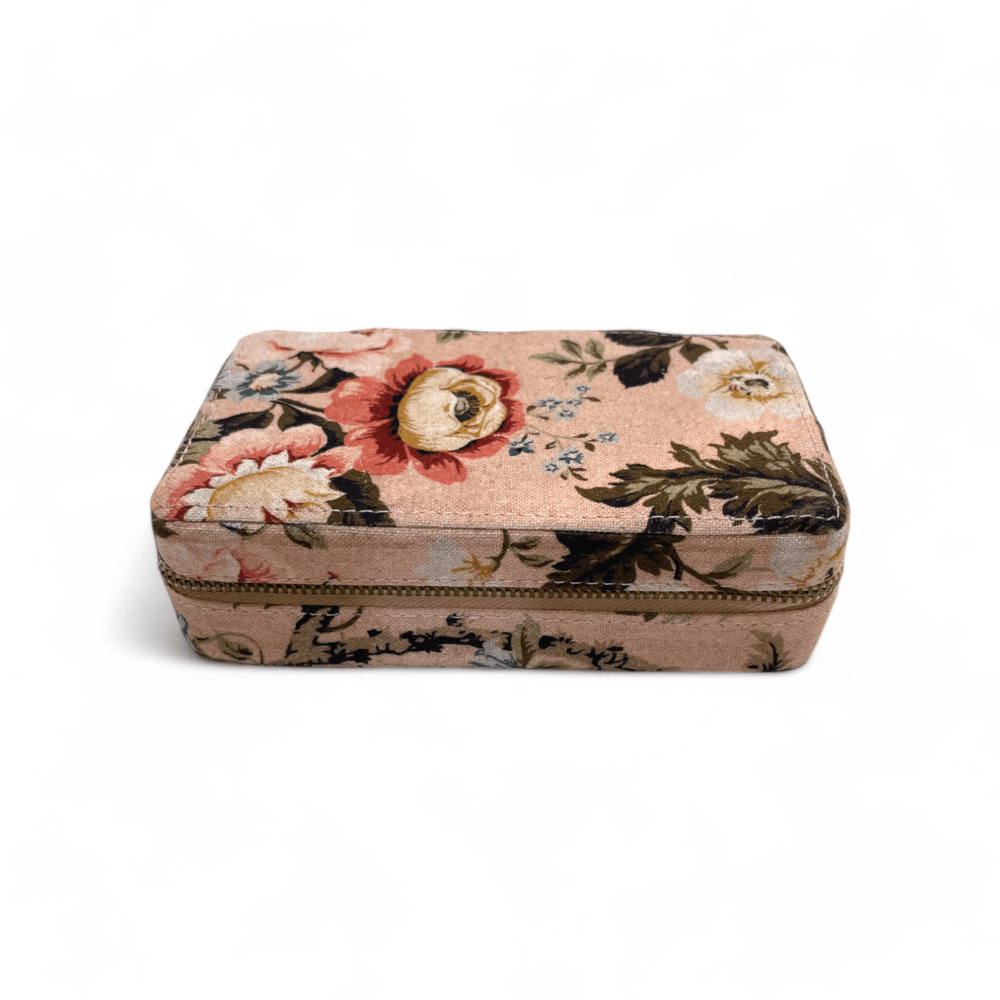 AMOUR BLUSH Vintage Rose print, Rectangular box, with 2 pouches