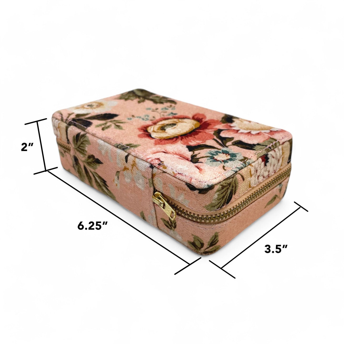 AMOUR BLUSH Vintage Rose print, Rectangular box, with 2 pouches