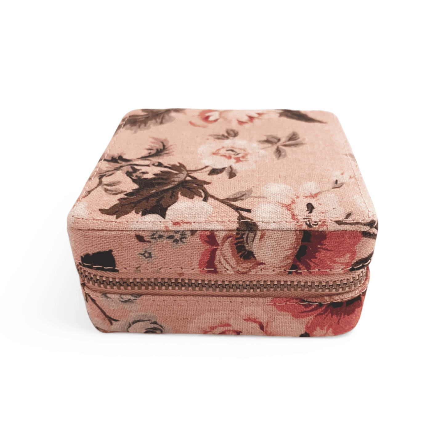 AMOUR BLUSH Vintage Rose print, Square box, with 2 pouches