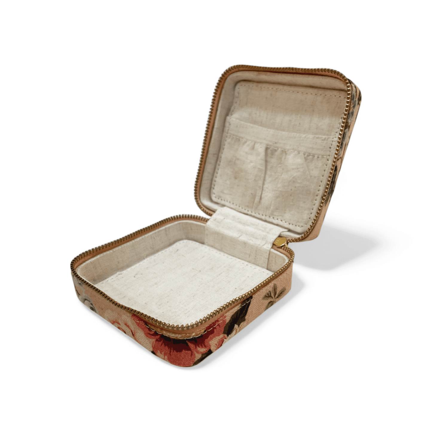 AMOUR BLUSH Vintage Rose print, Square box, with 2 pouches