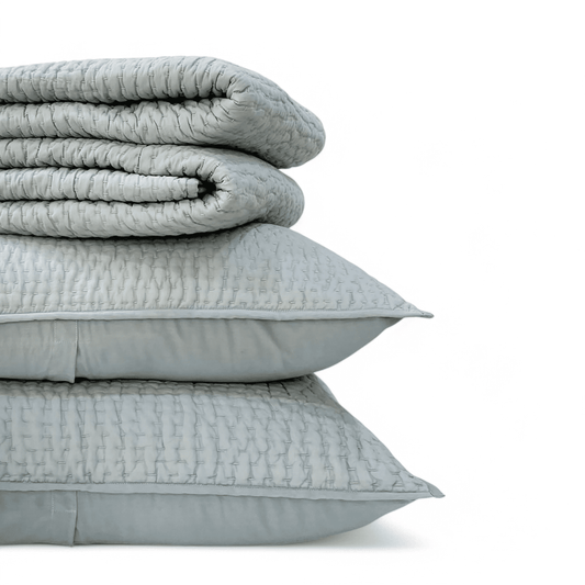 DUCK EGG colour Kantha cotton quilted bed sets, Sizes available