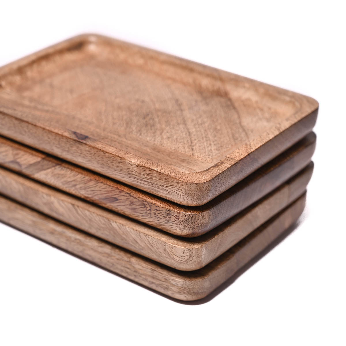 Small wooden tray, round edged rustic serving tray, farmhouse decor, 5X7 inches