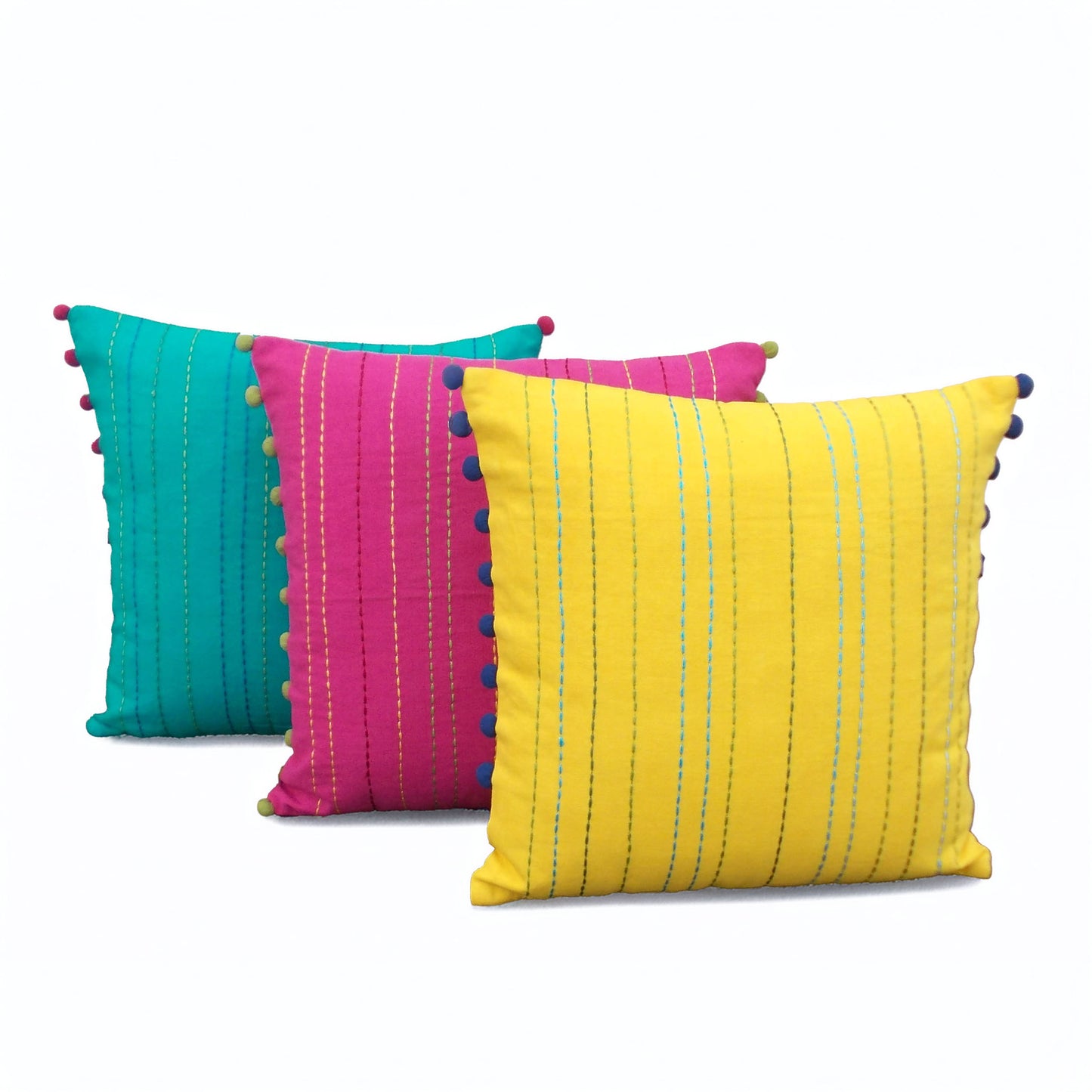 Stylized Solid -(Yellow)- Cushion Cover - Vliving