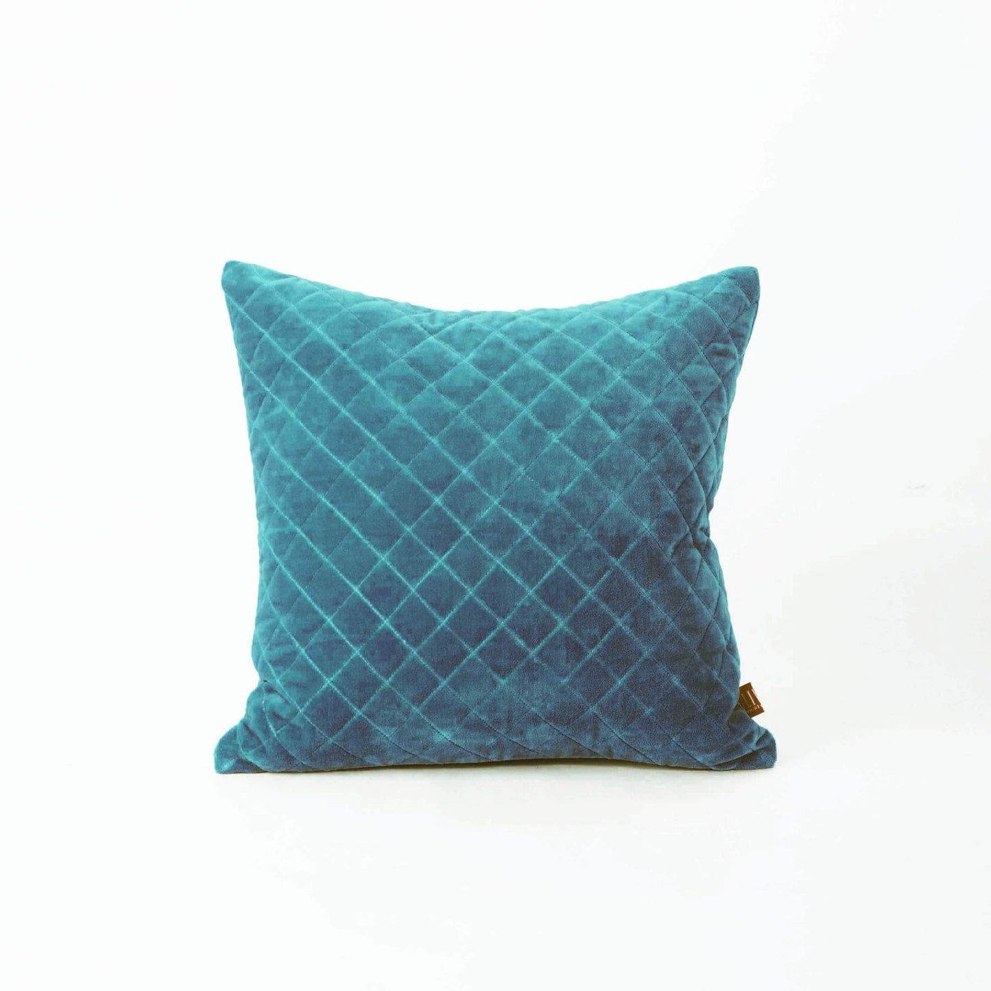 DARK TURQUOISE Quilted velvet pillow cover, solid colour throw pillow, colours and sizes available