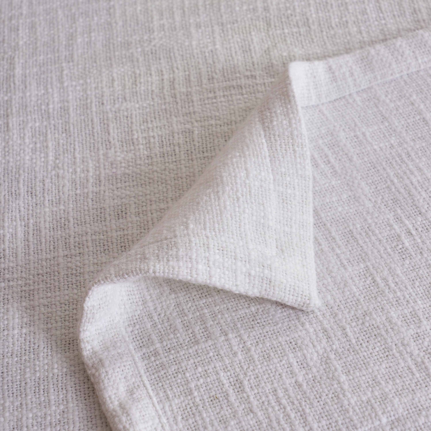 PURE ELEMENTS - Pure Slub Cotton White Table Cloth – Textured Finish | 2 Sizes