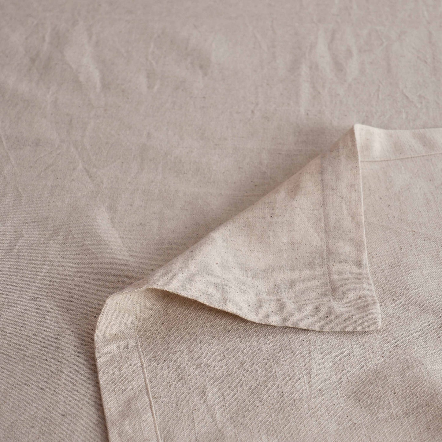 PURE ELEMENTS - Cotton Flex Light Beige Table Cloth – Linen Look | 2 Sizes