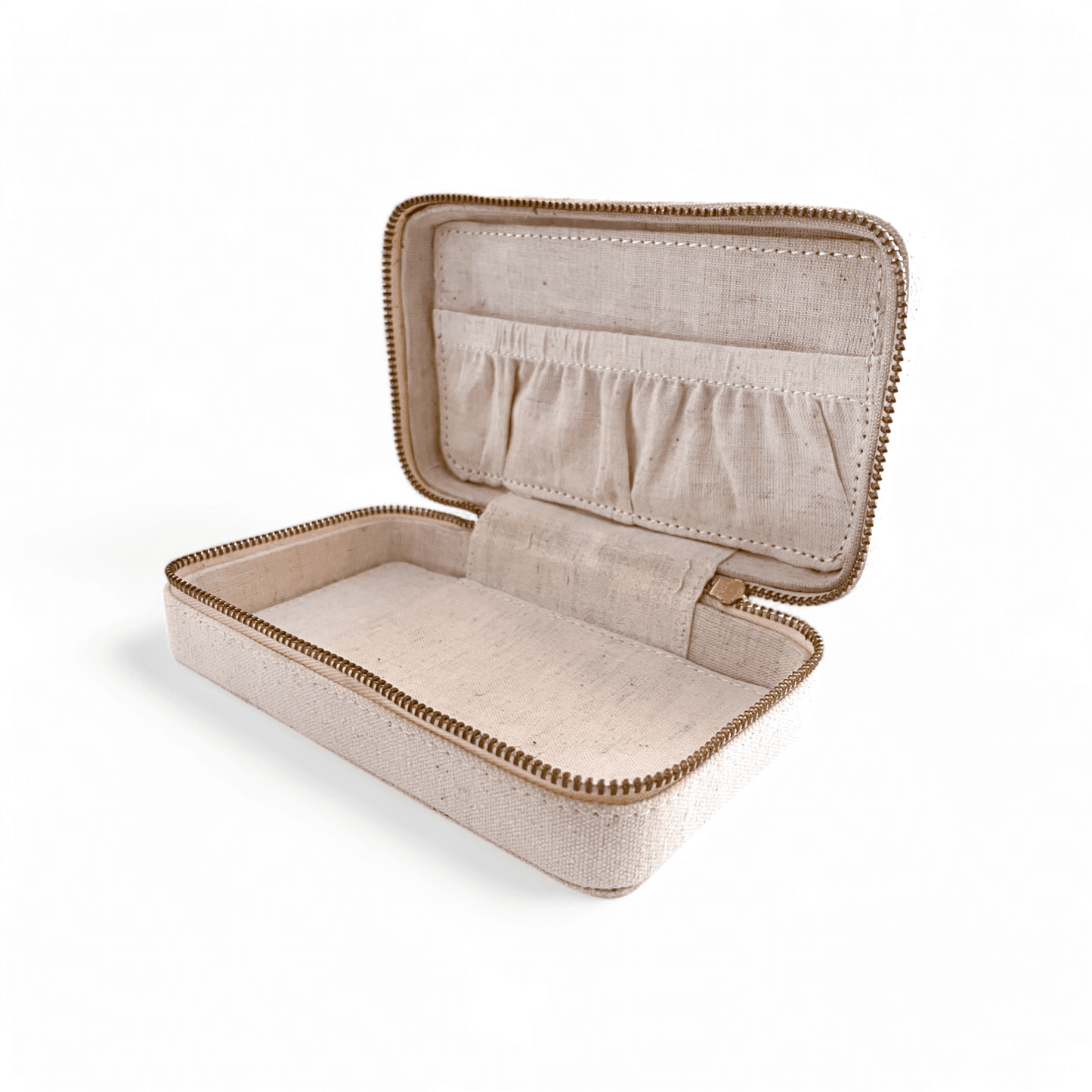 Natural Canvas Rectangular box with 2 pouches