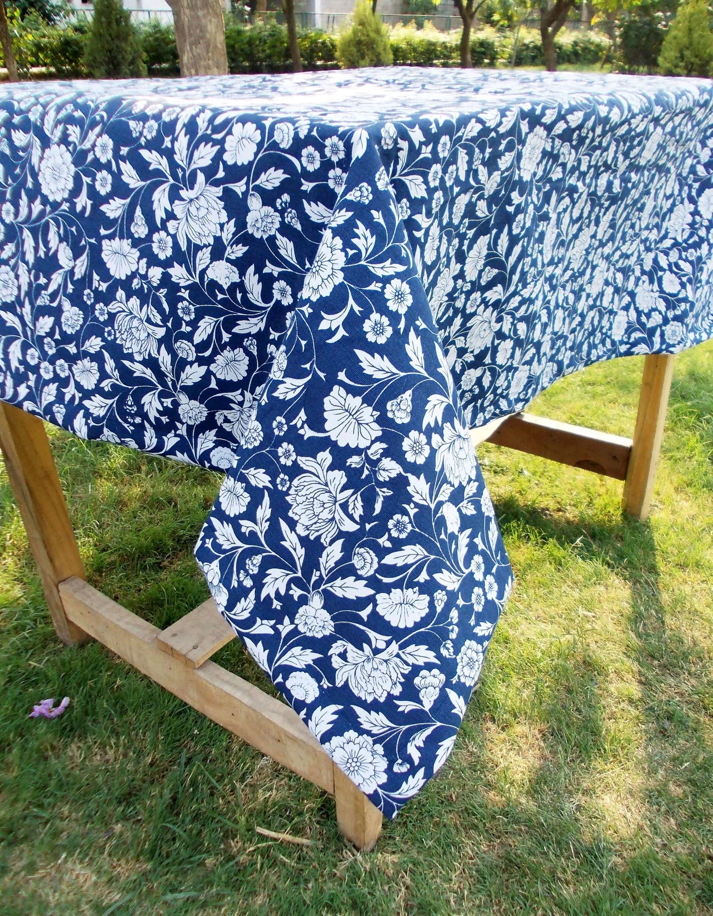 Indigo- Kalamkari Table cover