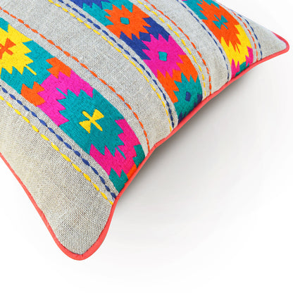 Folk - Kilim embroidery Cushion Cover
