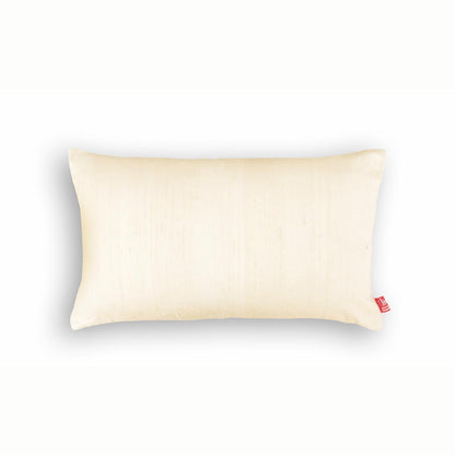 Off white solid pure silk pillow cover, sizes available
