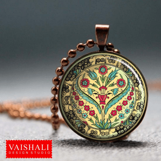 Persian circles , Digital Print download, 1.5 & 0.75 inch diameter, 2 sheet, pendants, ring, magnets, bezel trays,earring