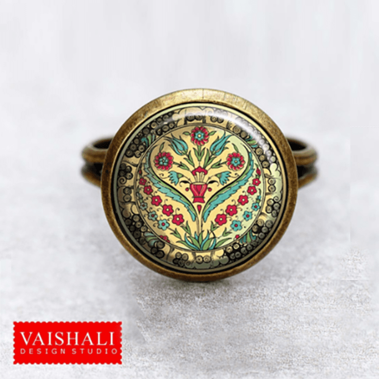 Persian circles , Digital Print download, 1.5 & 0.75 inch diameter, 2 sheet, pendants, ring, magnets, bezel trays,earring