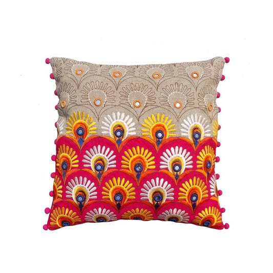 Folk kutch embroidery Cushion Cover