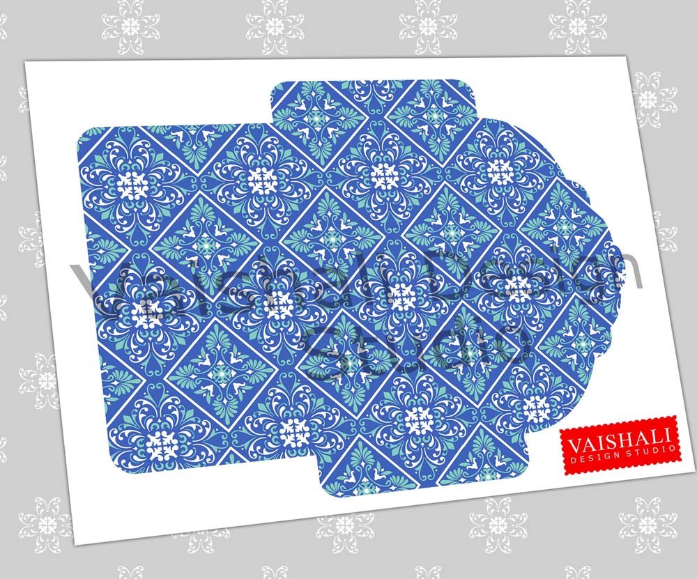 Envelope printables, tile pattern, template size 5.7"X3.7"