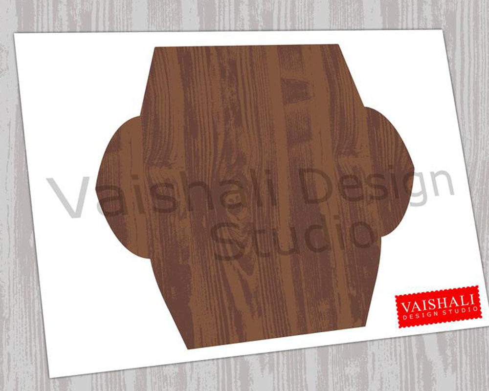 Envelope printables, wood texture and leaf pattern, template size 5.7"X3.7"