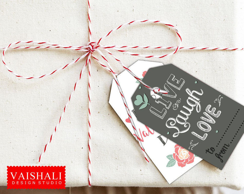 Valentine Gift Tags, chalkboard, Digital Print Download